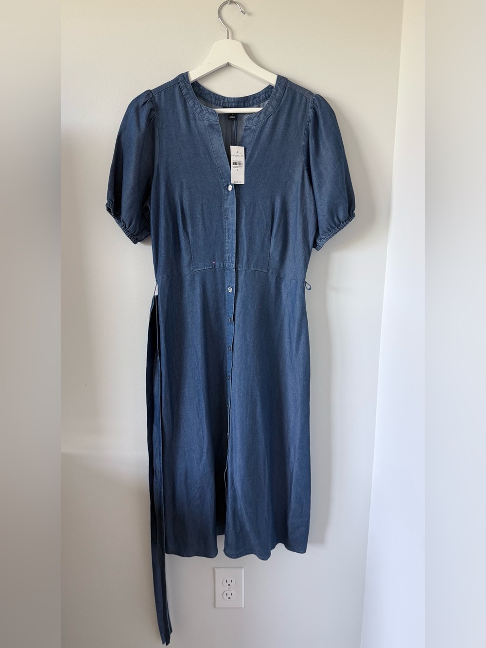 NWT Ann Taylor denim shirtdress Women 2 Work Office Casual Cocktail Vacation